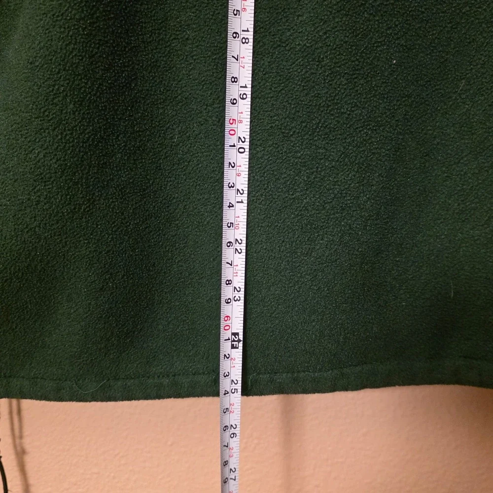 Vintage J Crew Oarsman Collection Fleece Quarter Zip Pullover Green Mens Medium